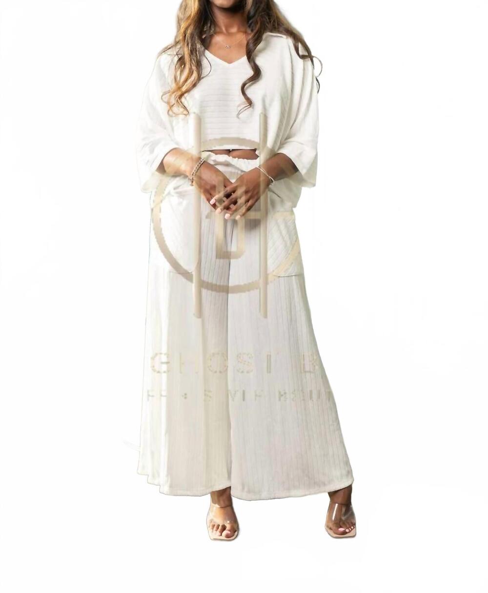 NEW BUCKETLIST knit pocket pants in white